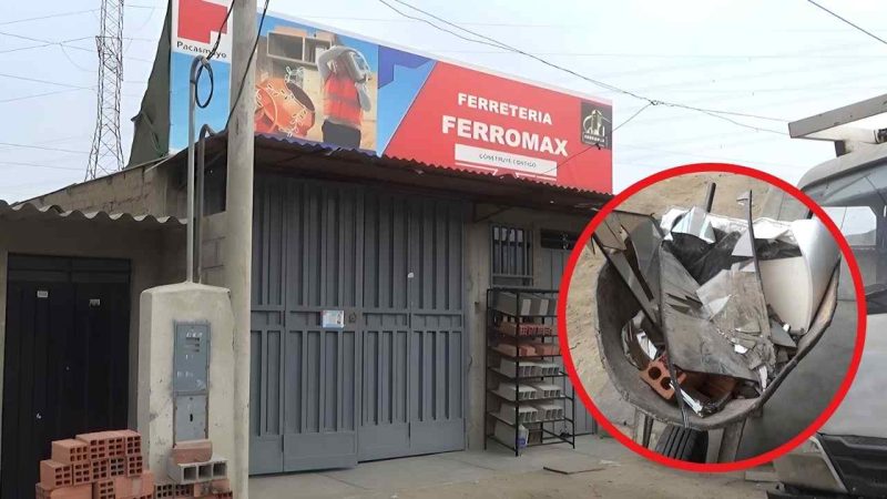 Detonan explosivo en ferretería y exigen S/10 mil